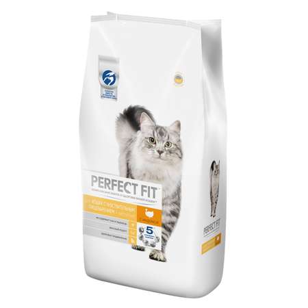 Корм сухой для кошек PerfectFit 3кг с индейкой с чувствительным пищеварением