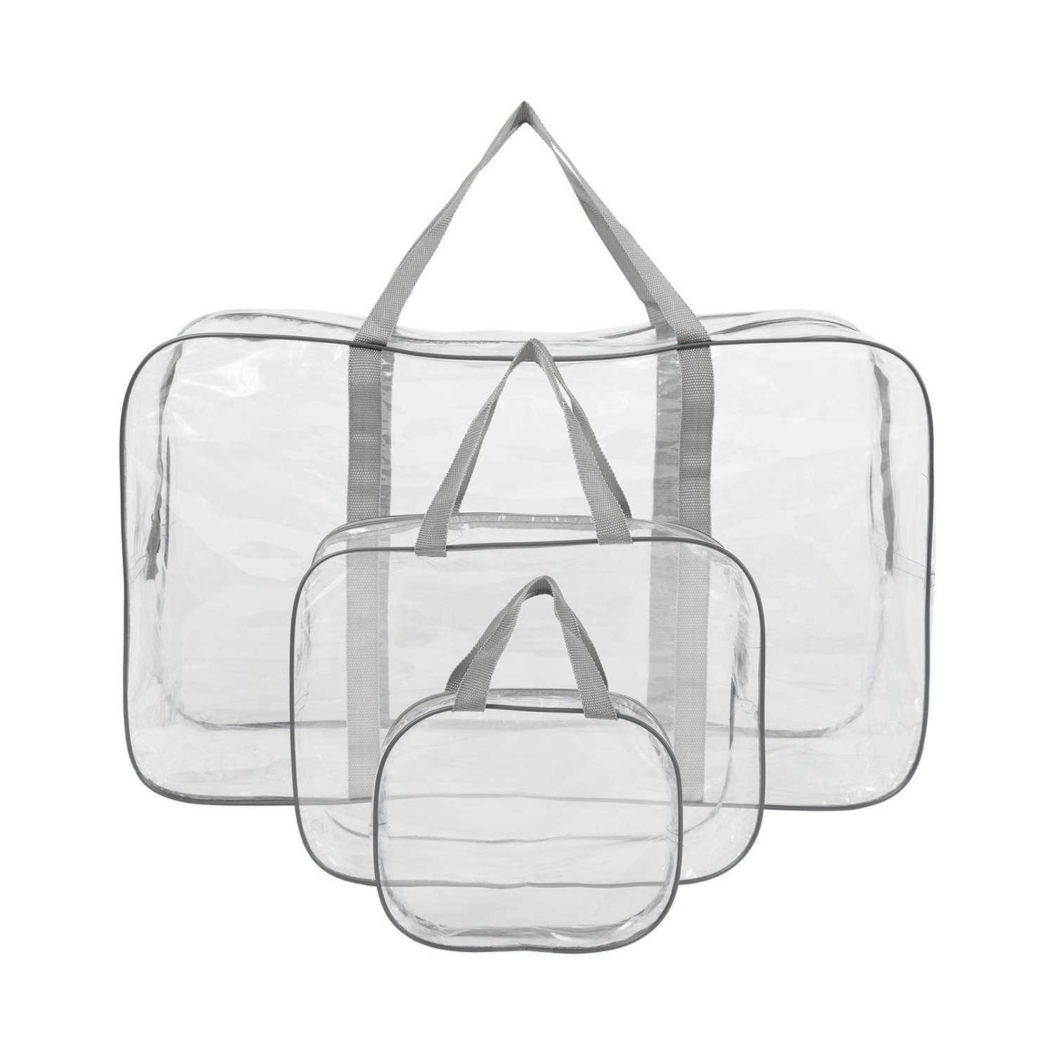 Набор сумок для роддома Eve Store S/M/L из 3 штук серый - фото 1