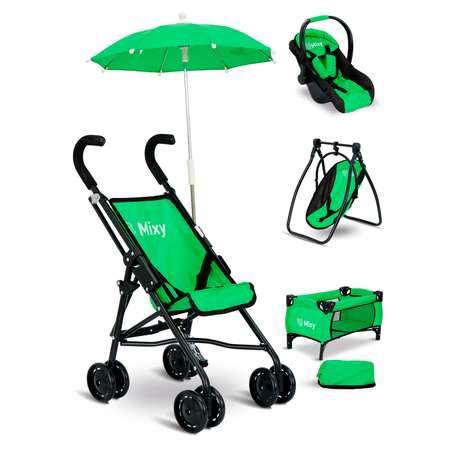 Коляска для кукол Buggy Boom Buggy Boom набор 6 в 1 зеленый