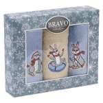 Комплект полотенец для кухни Bravo Символ года 30х50 см 3 шт