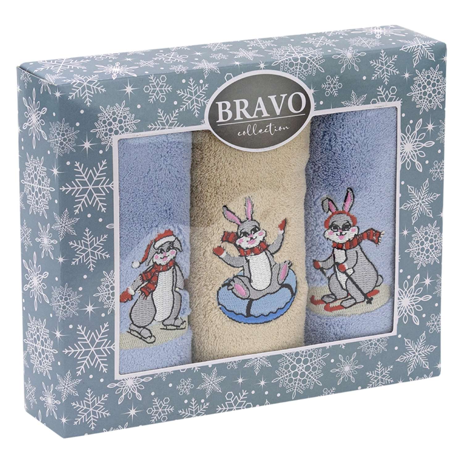 Комплект полотенец для кухни Bravo Символ года 30х50 см 3 шт - фото 1