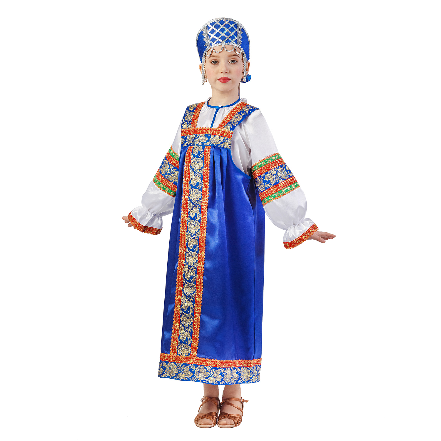 Русский народный костюм Gala-Вальс GW33000071/синий - фото 1