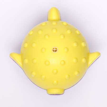 Игрушка Пижон для собак «Фугу»TPR 9 см фиолетовая/жёлтая