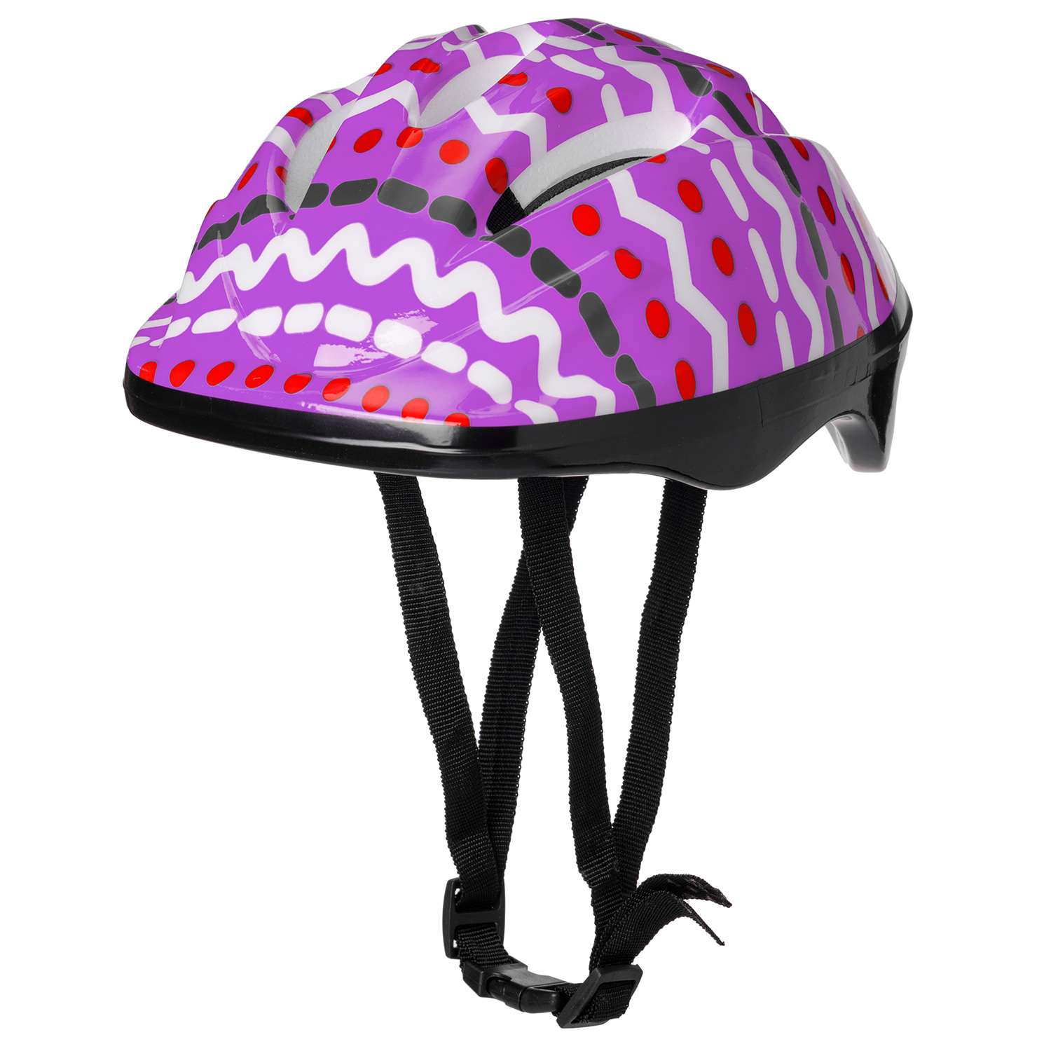 Защита Шлем BABY STYLE для роликовых коньков фиолетовый принт обхват 57 см - фото 1