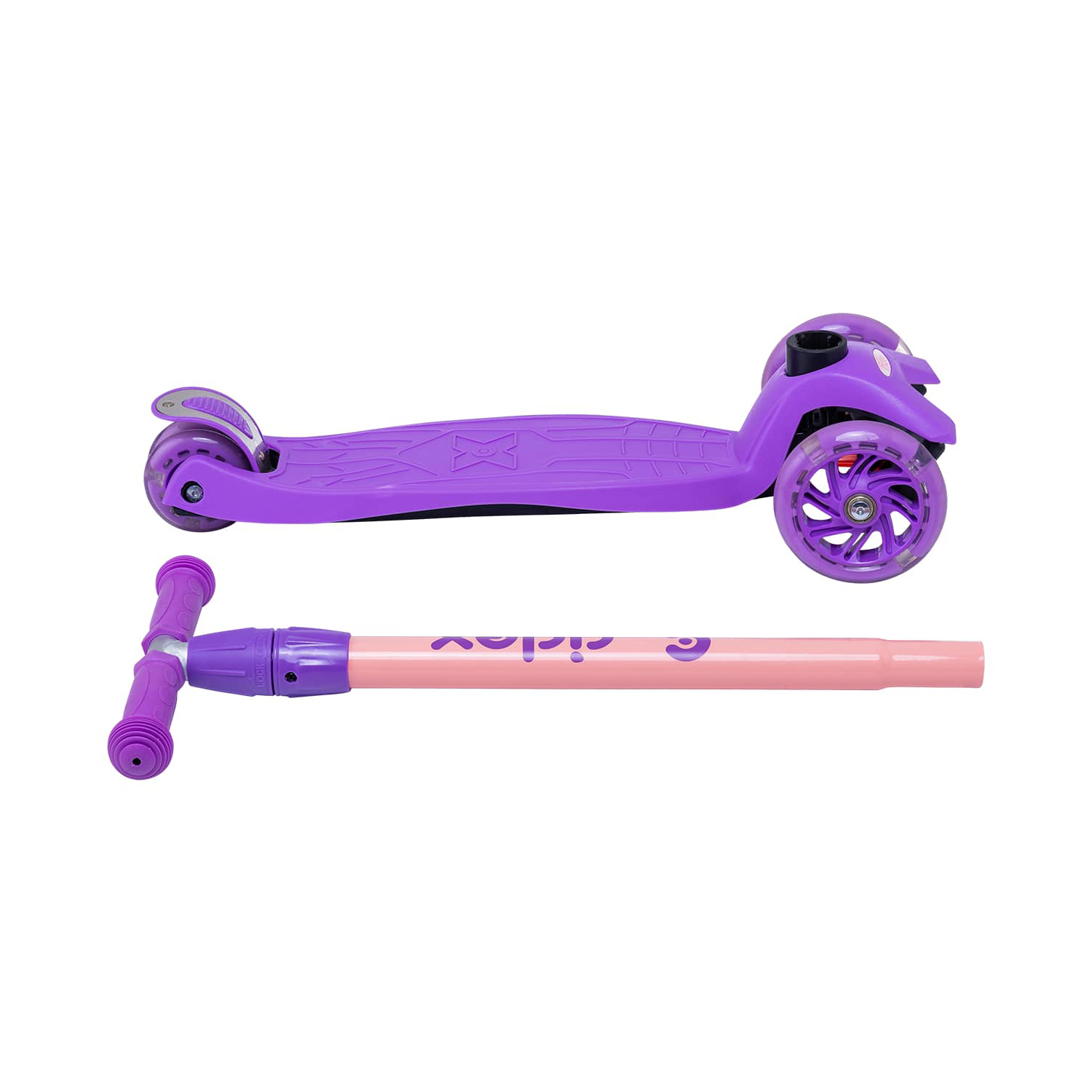 Самокат RIDEX трехколесный 3 wheels scooter Kiko 120/80 pink/violet - фото 4