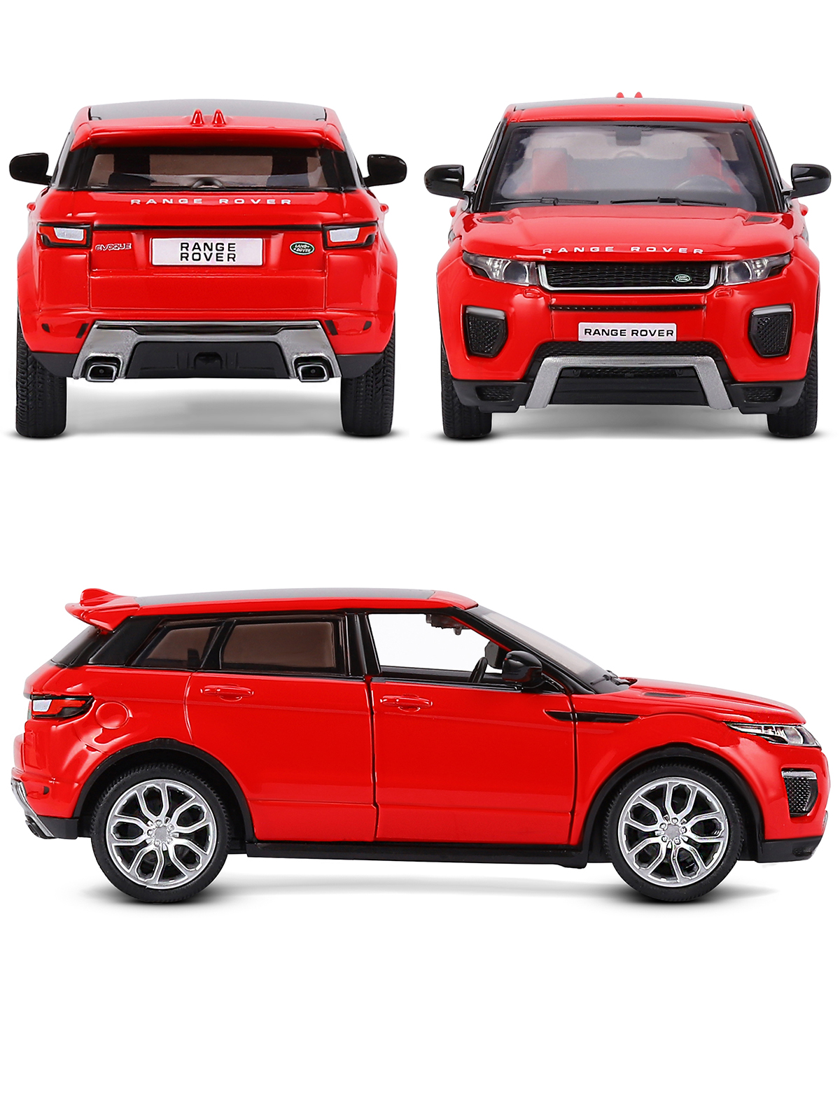 Внедорожник АВТОпанорама Land Rover Range Rover Evoque HSE 1:32 красный JB1251328 - фото 5