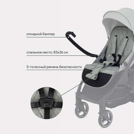 Коляска прогулочная MowBaby Smart MB101 Green 2023