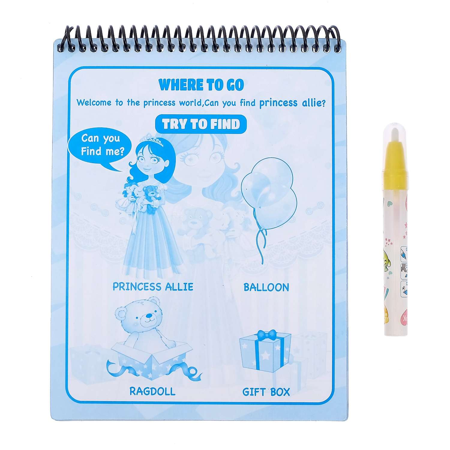 Книжка для рисования водой Sima-Land Для принцессы с водным маркером - фото 2