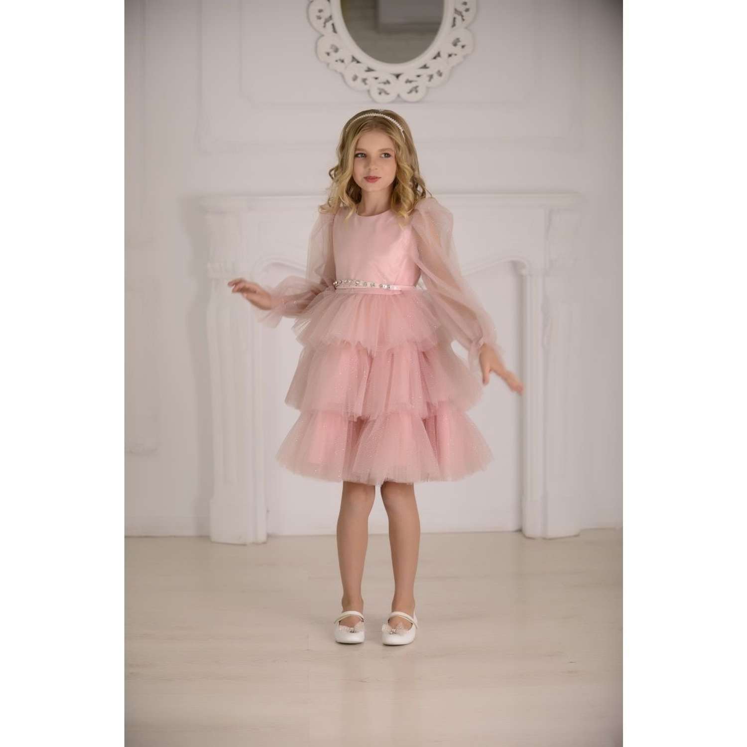 Платье Lila Style фэнси розовое - фото 4