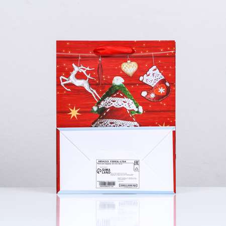 Пакет Sima-Land ламинированный «Рождественский хендмейд» 18×23×10