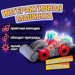 Спецтехника игрушка 1TOY Движок прозрачная машинка с шестеренками светящаяся музыкальная 1 шт