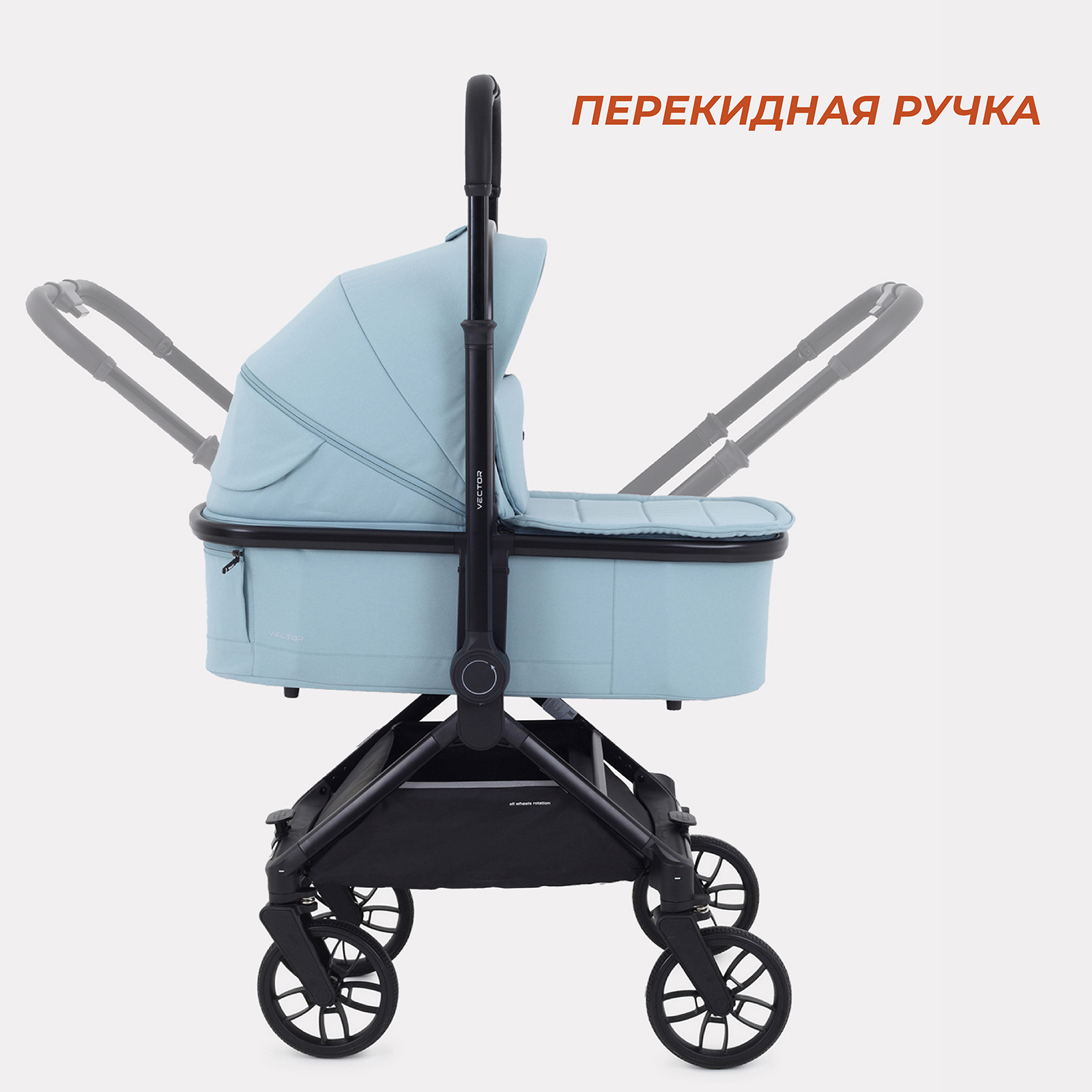 Коляска всесезонная 2в1 Rant Vector RA322 Blue - фото 4