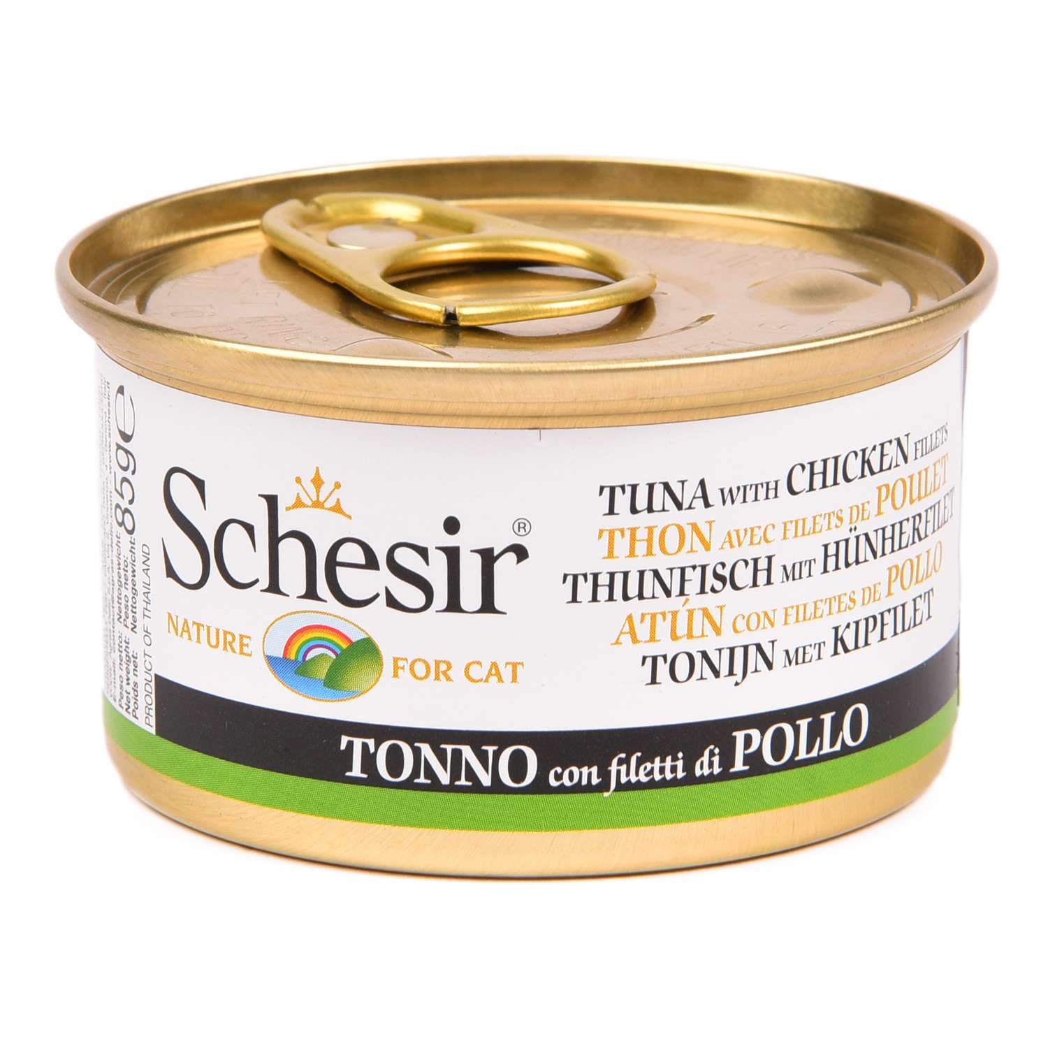 Корм влажный для кошек Schesir 85г тунец с куриным филе - фото 1