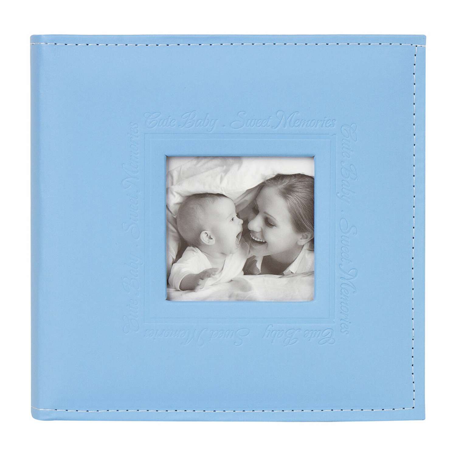 Фотоальбом Brauberg Cute Baby на 200 фото бумажные страницы синий - фото 2