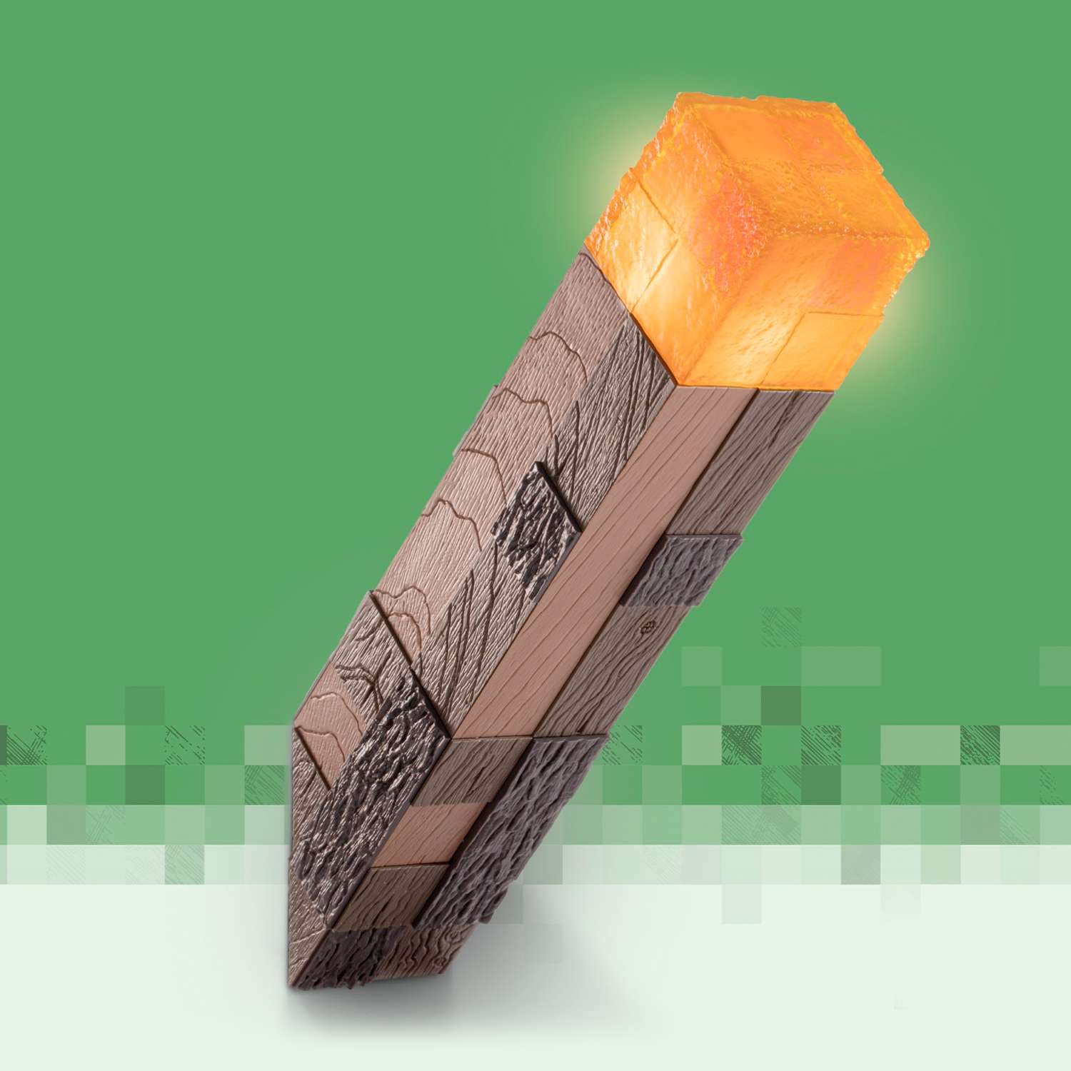 Настольный светильник-ночник Minecraft Светодиодный 3D в виде факела - фото 6