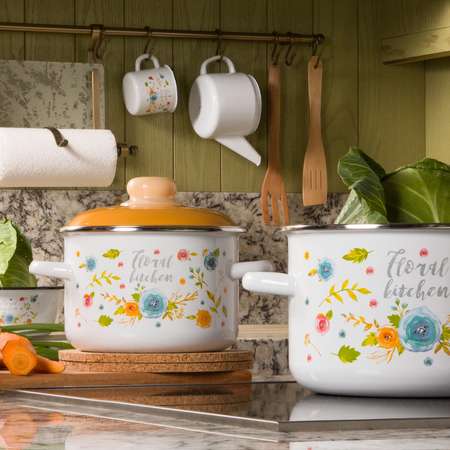 Кастрюля APPETITE Floral kitchen 2 л