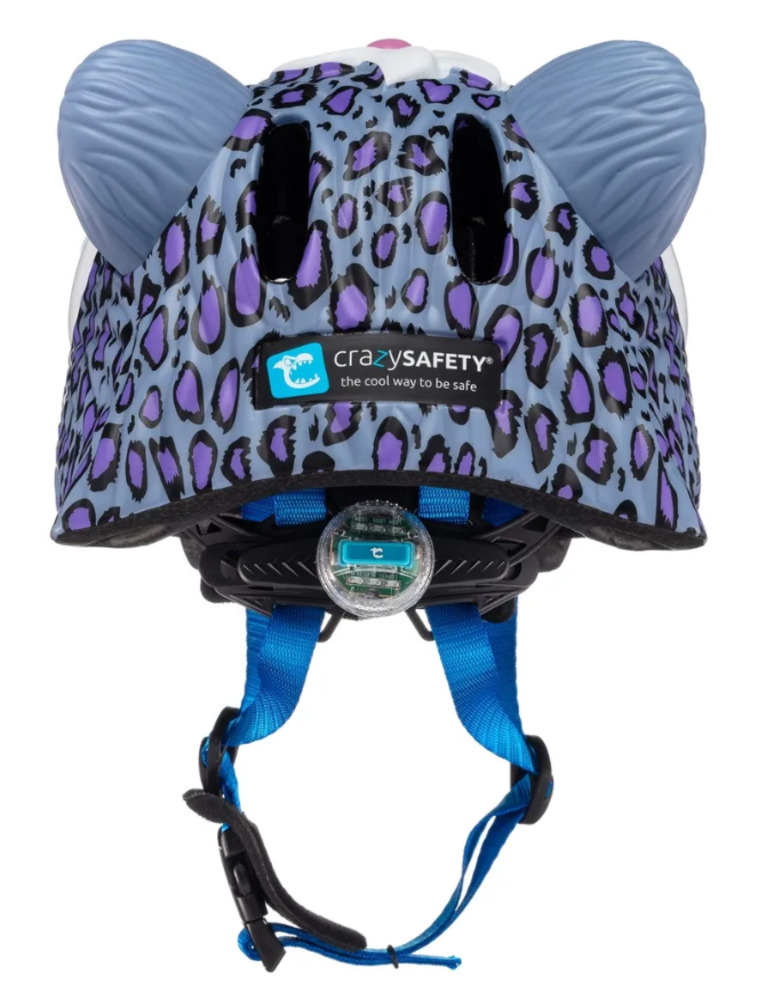 Шлем защитный Crazy Safety Leopard Purple с механизмом регулировки размера 49-55 см - фото 2