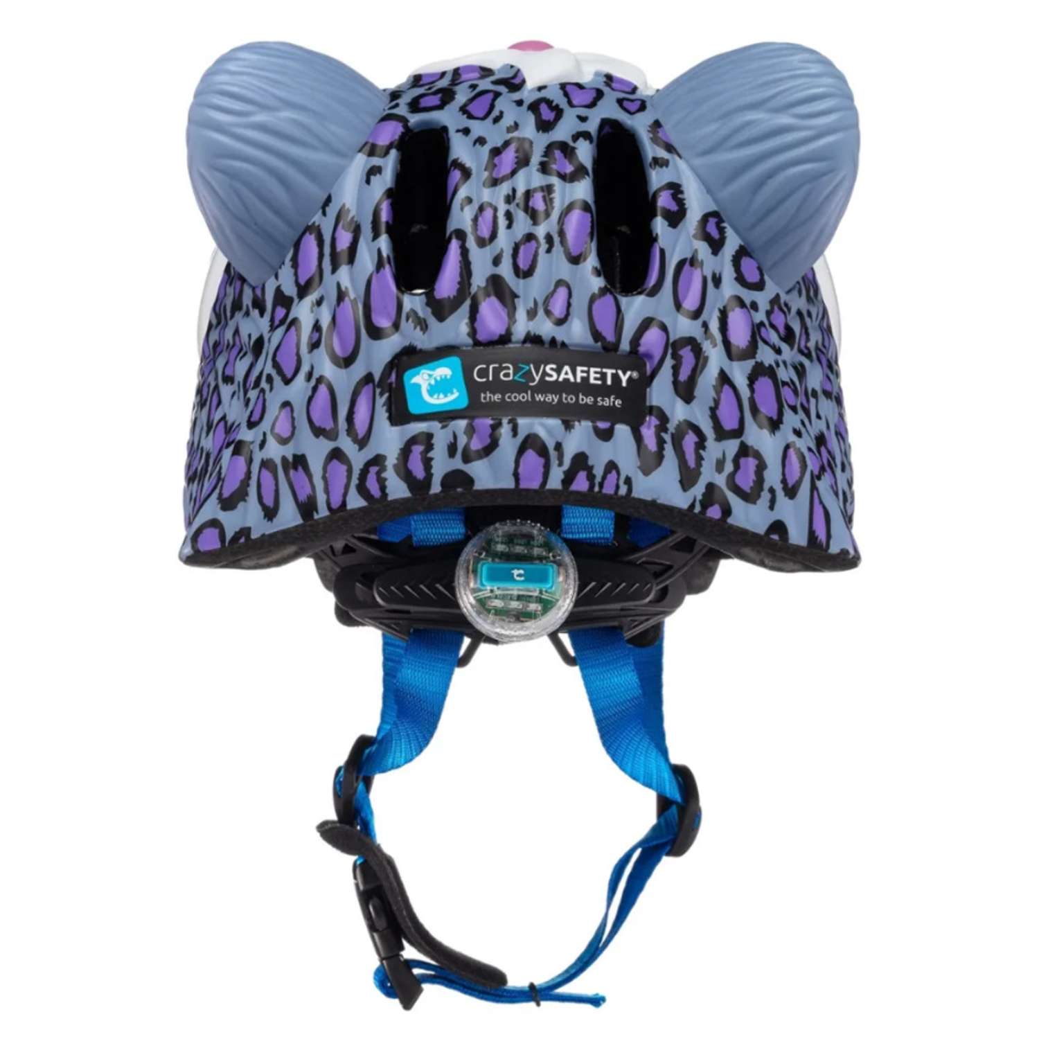 Шлем защитный Crazy Safety Leopard Purple с механизмом регулировки размера 49-55 см - фото 2