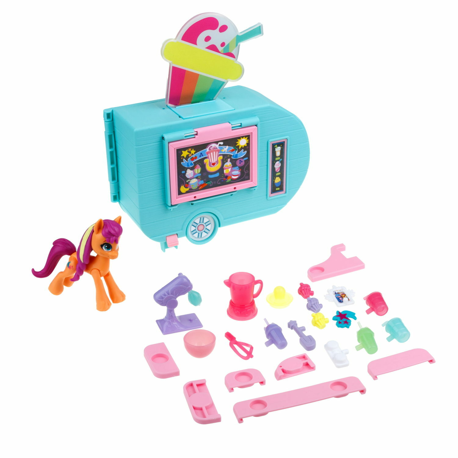 Игровой набор My Little Pony Sunny Starscout Smoothie Truck F6339 - фото 1