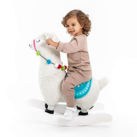 Качалка AmaroBaby Лама Lama белый 64x29x70 см