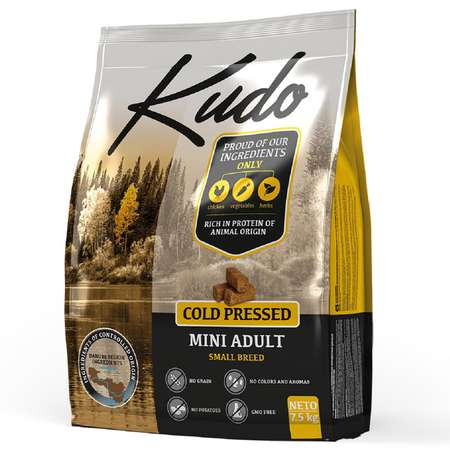 Корм для собак Kudo мелких пород цыпленок 7.5 кг