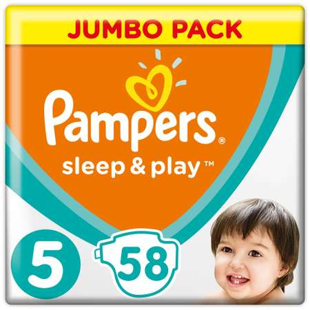 Подгузники Pampers Sleep and Play 58 шт. 5 11-16 кг