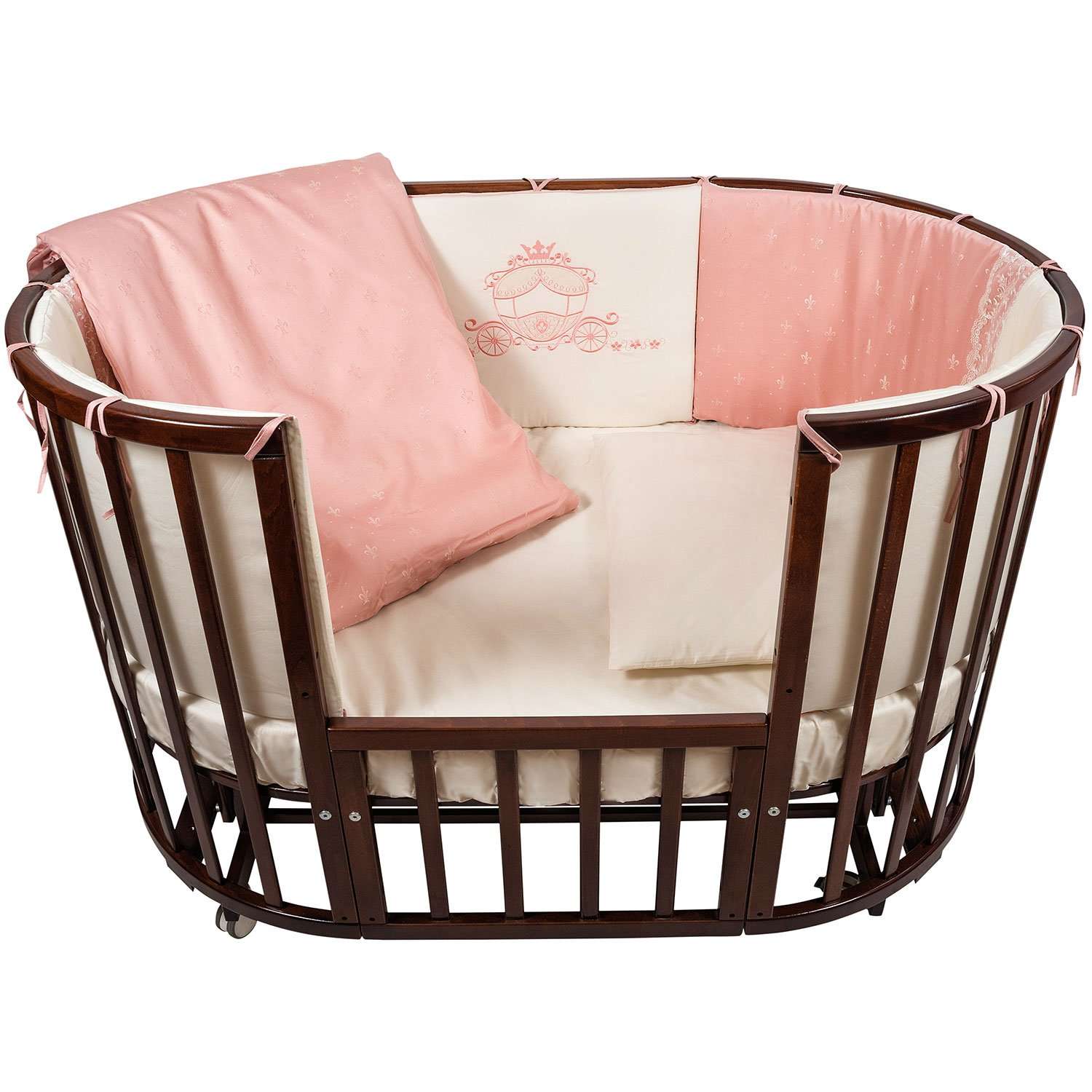 Комплект в кроватку Nuovita Prestigio Pizzo 6предметов Розовый - фото 1