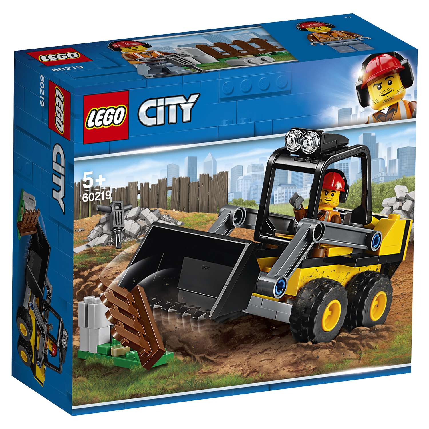 Конструктор LEGO City Great Vehicles Строительный погрузчик 60219 - фото 2