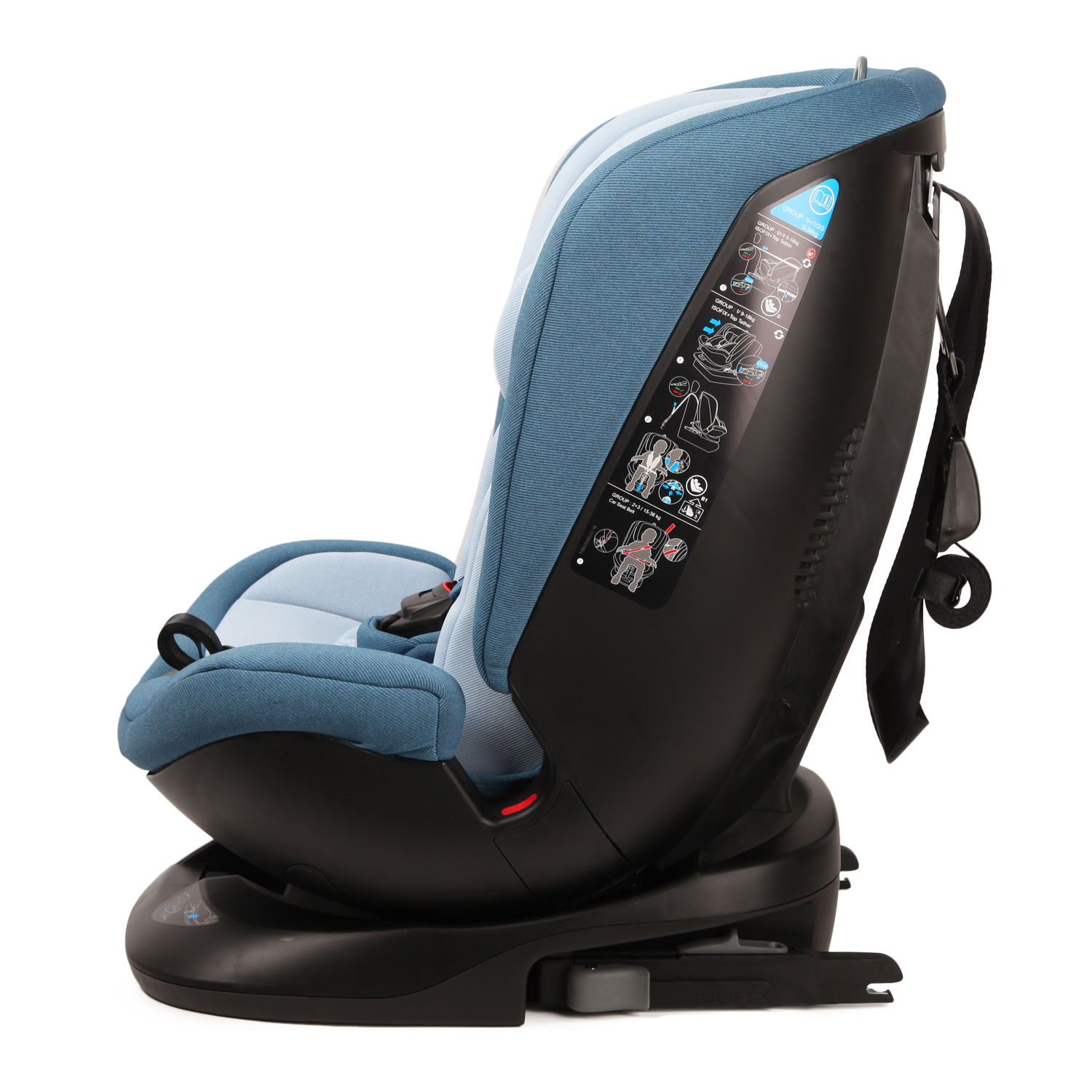 Автокресло Olsson Grow Fast Denim Isofix 0+/1/2/3 (0-36 кг) - фото 2