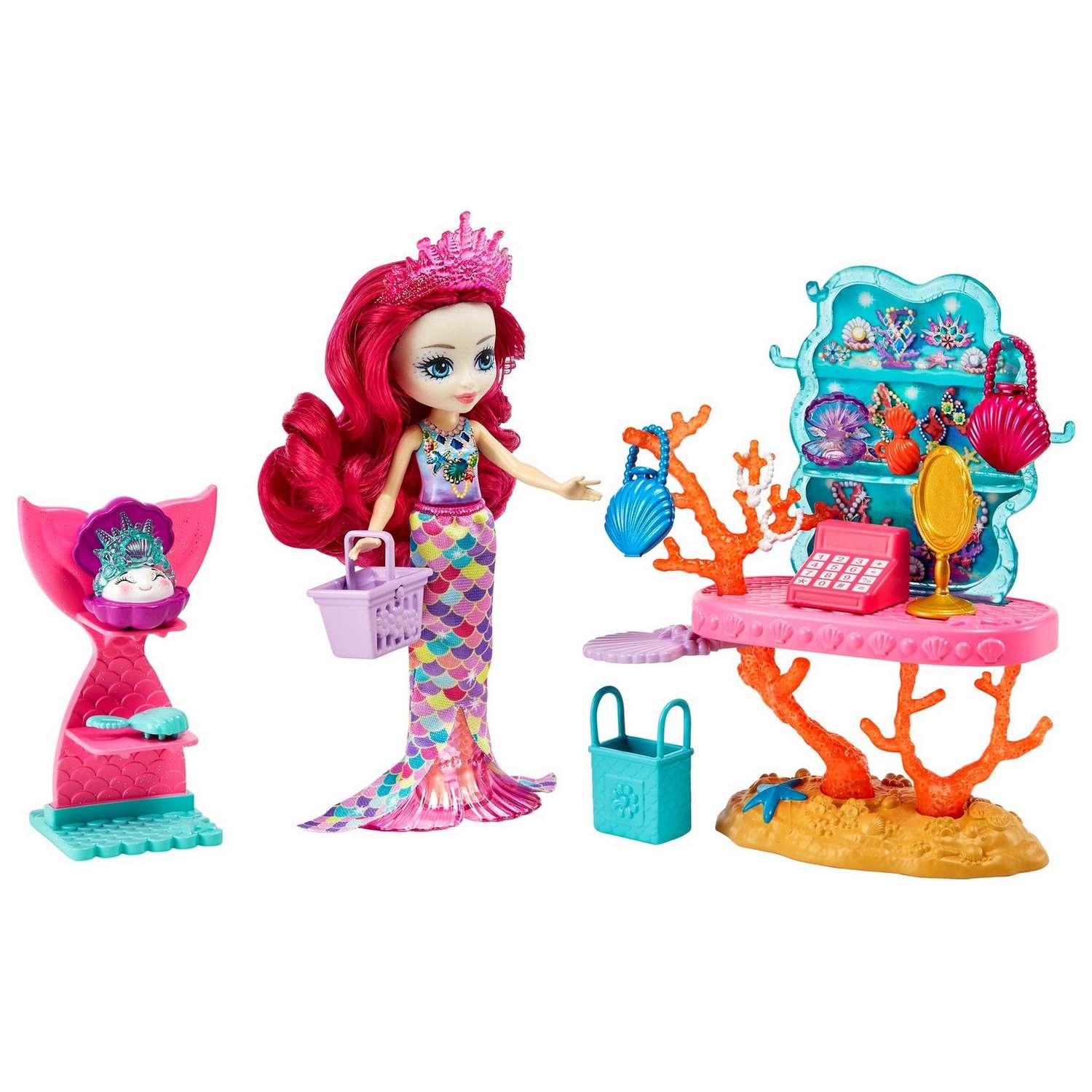 Набор игровой Enchantimals Магазин с сокровищами океана кукла+питомец с аксессуарами HCF71 GJX35 - фото 5