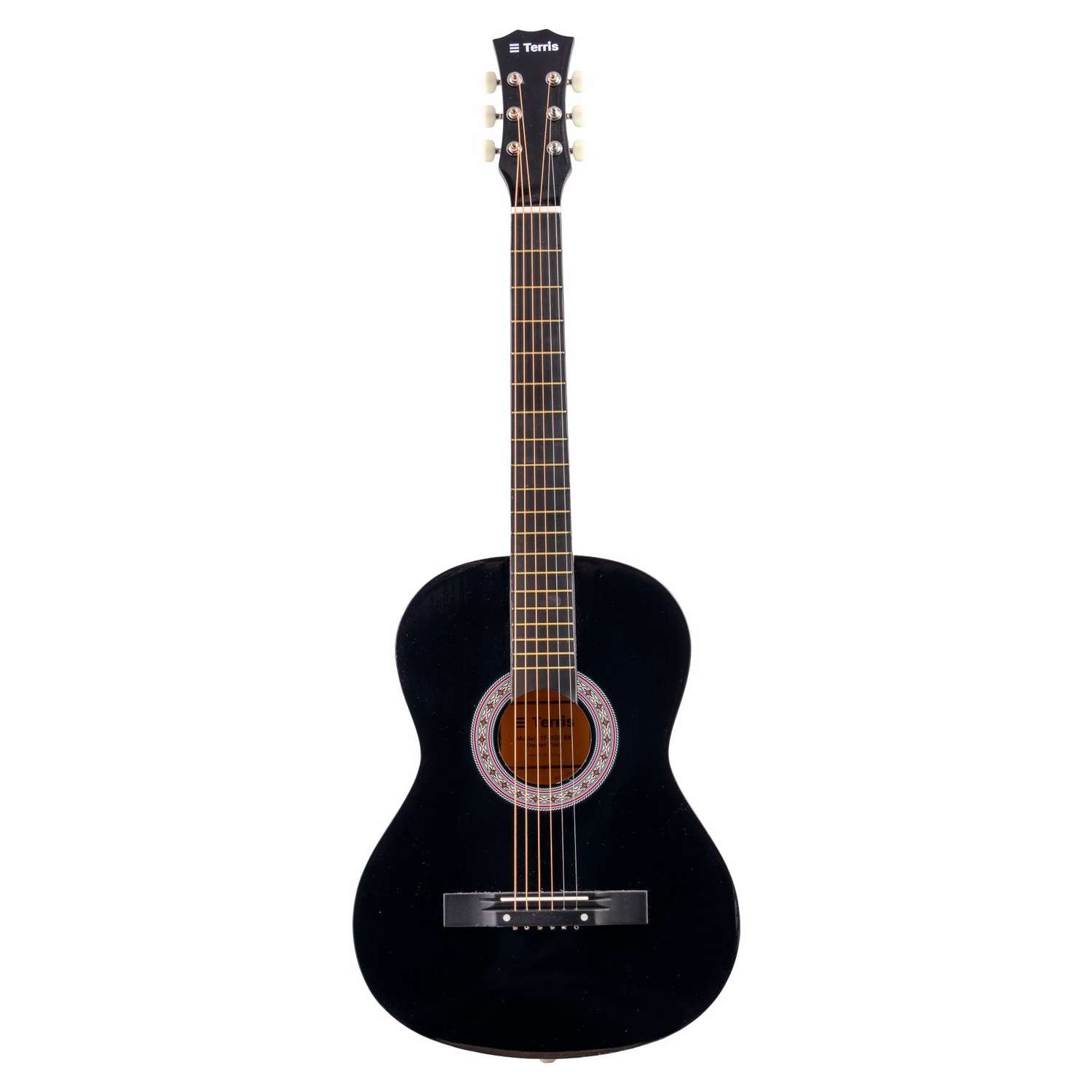 Набор гитариста Terris TF-038 BK Starter Pack фолк гитара черного цвета и комплект аксессуаров - фото 2