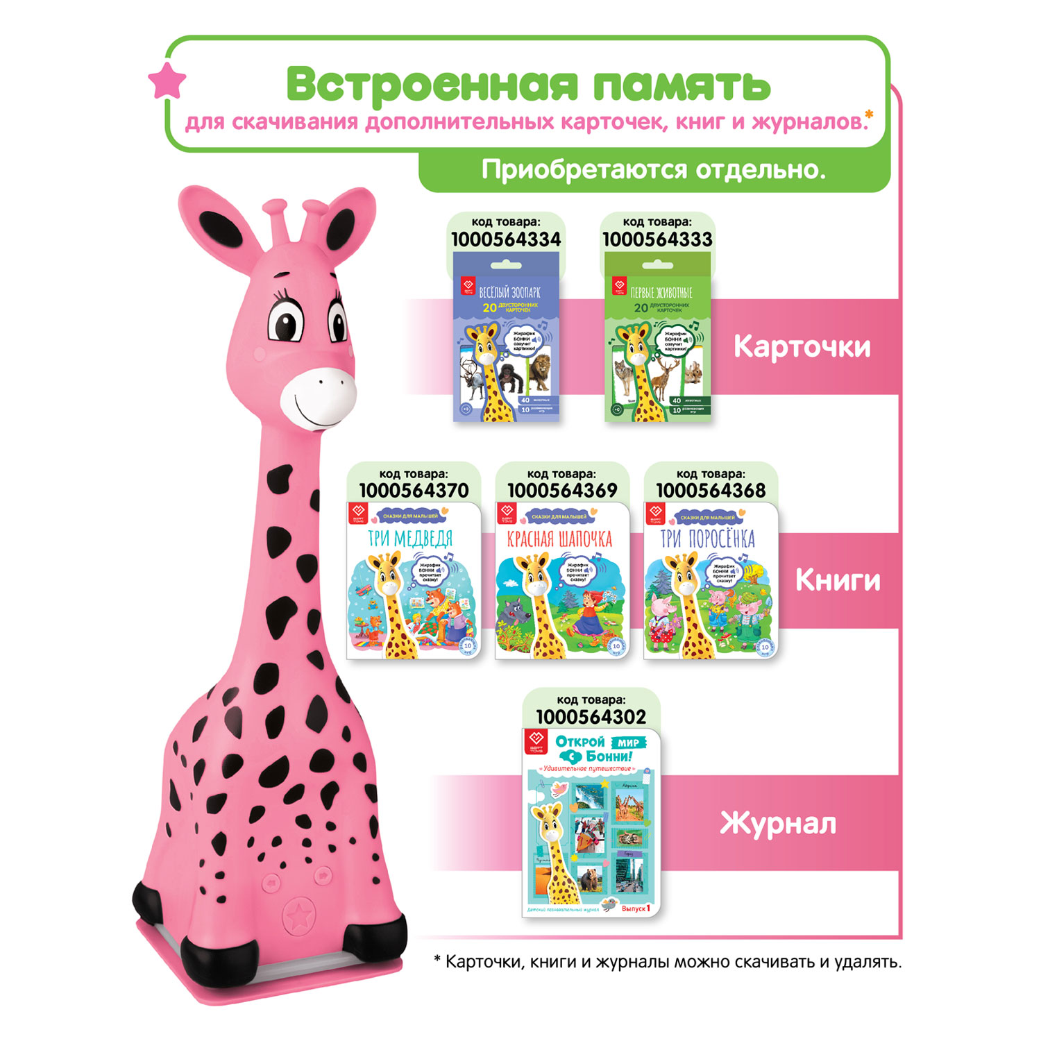 Интерактивная игрушка BertToys Жирафик Бонни - фото 4