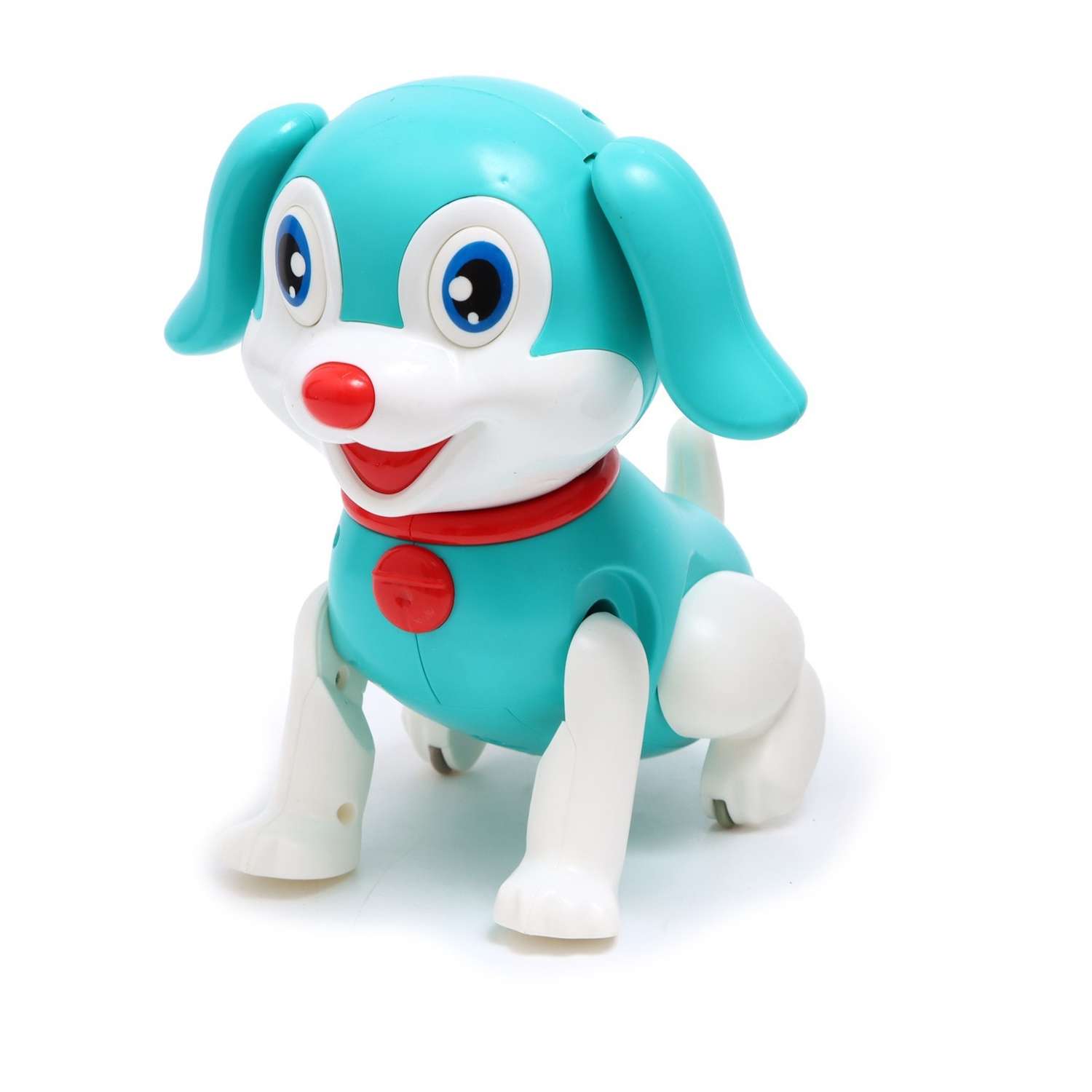 Собака Sima-Land Тобби двигается со светом и звуком работает от батареек цвет голубой - фото 1
