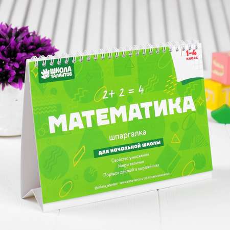 Настольные шпаргалки Школа Талантов «Математика 1-4 класс»