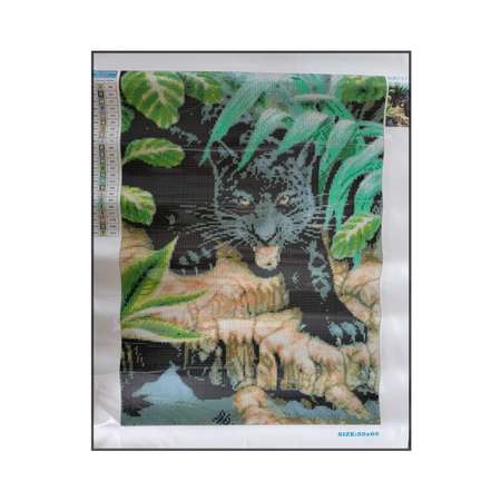 Алмазная мозаика Seichi Рычащая пантера 50х65 см
