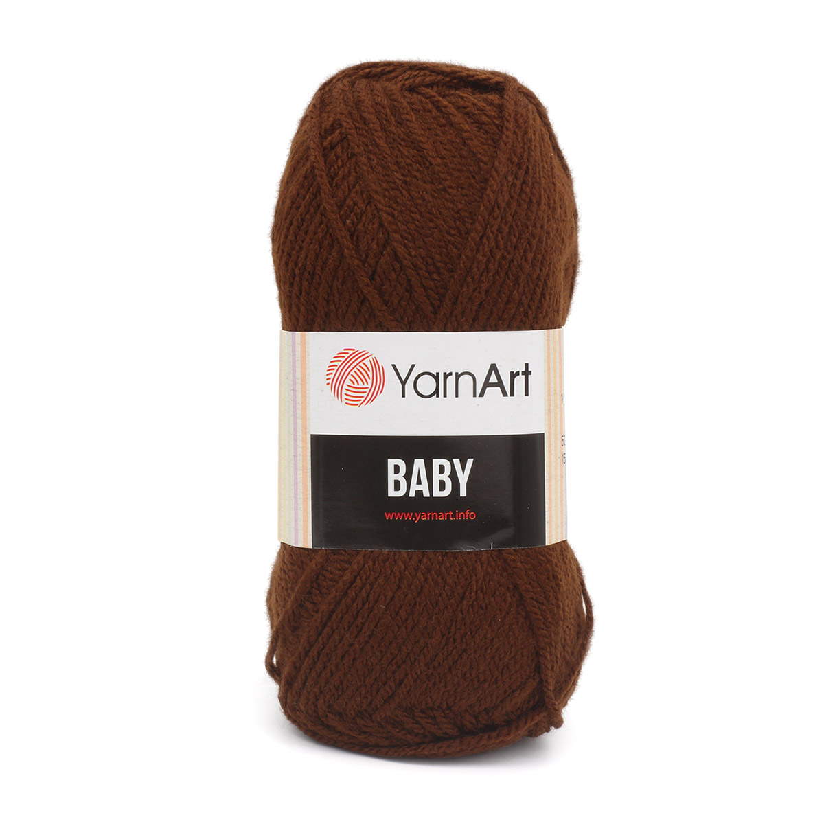 Пряжа для вязания YarnArt Baby 50 гр 150 м акрил мягкая детская 5 мотков 1182 коричневый - фото 7