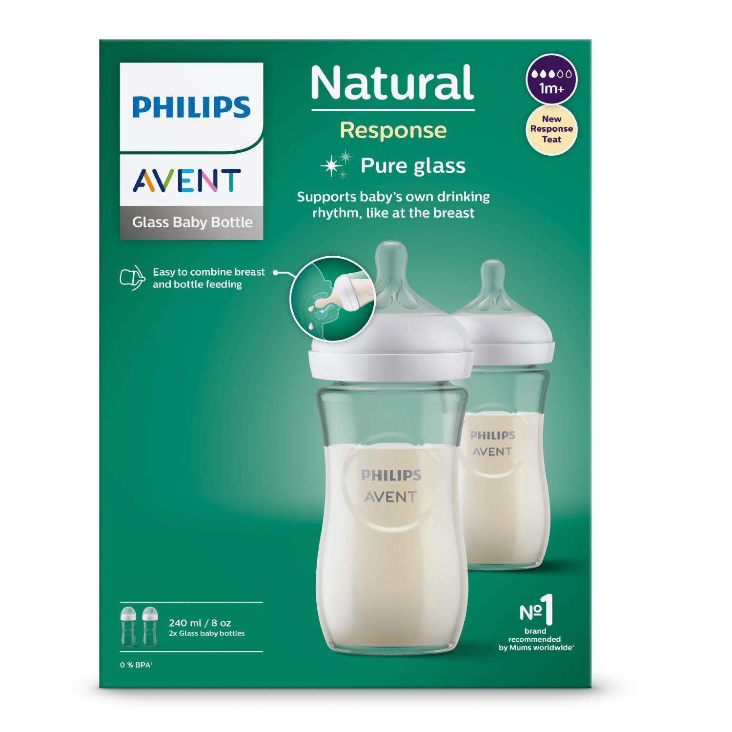 Бутылочка для кормления Philips Avent Natural Response 240мл с 1месяца 2шт SCY933/02 - фото 17
