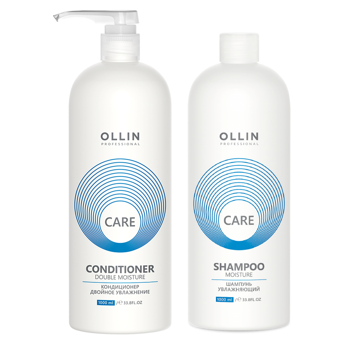 Косметический набор Ollin для увлажнения и питания CARE moisture шампунь + кондиционер 1000+1000 мл - фото 1