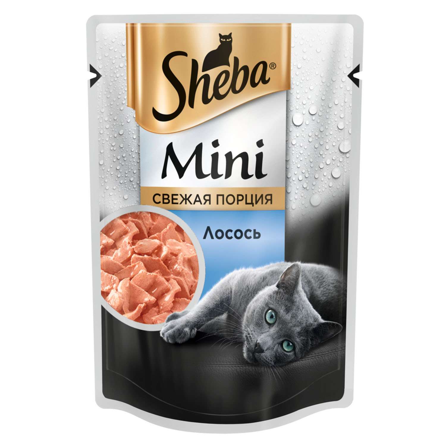 Корм влажный для кошек Sheba Mini 50г с лососем пауч - фото 1