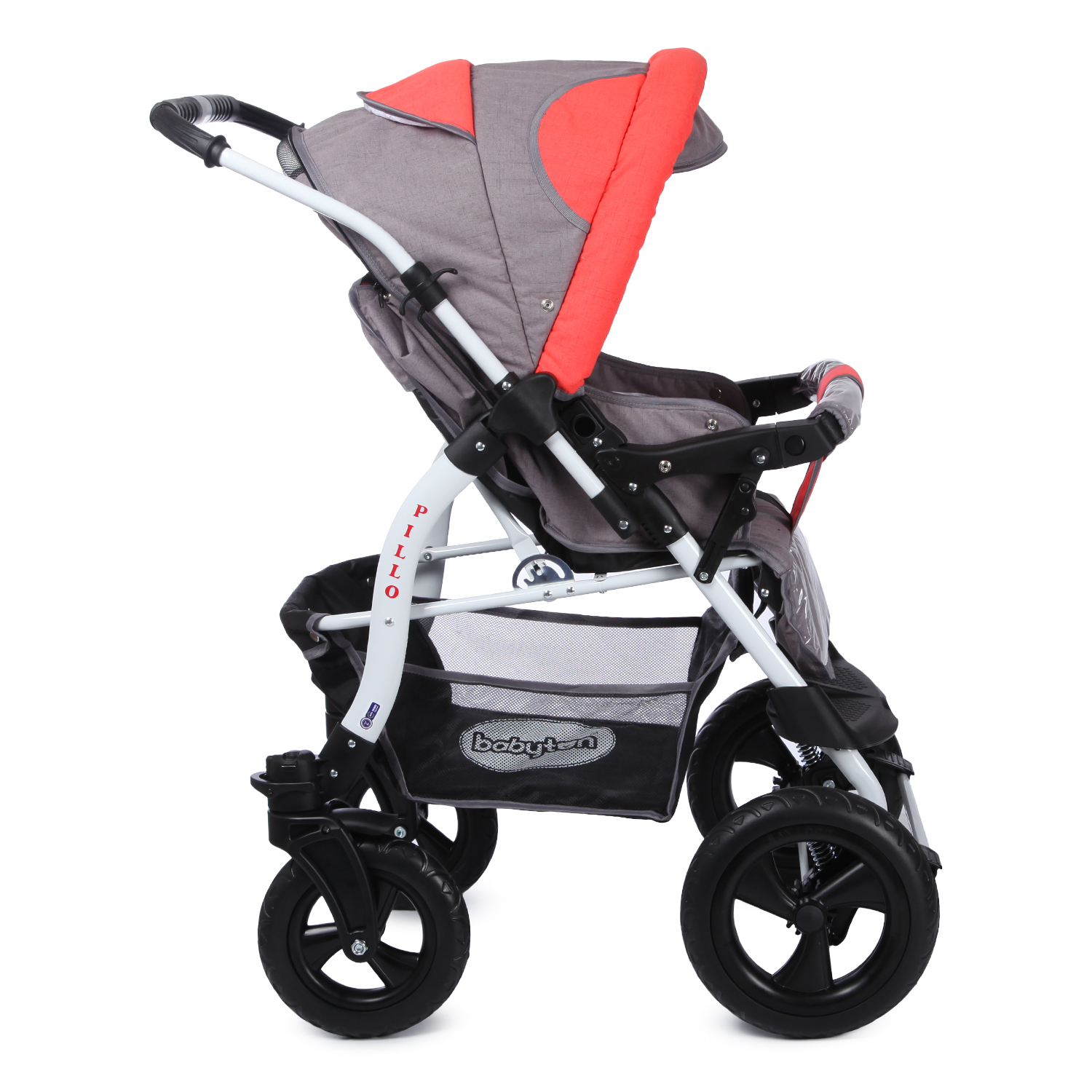 Коляска-трансформер Babyton Pillo OX Grey-Orange - фото 8