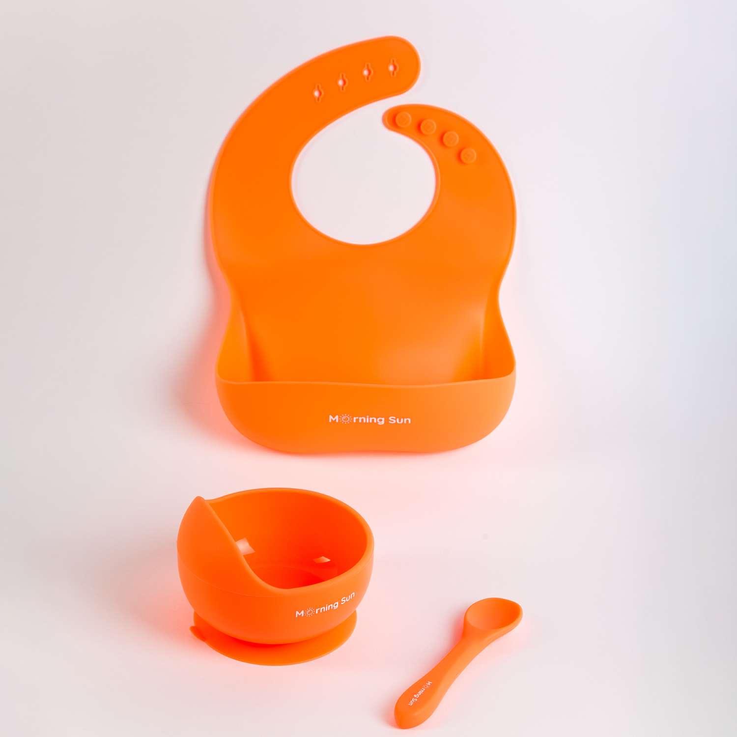 Набор детской посуды Morning Sun Силиконовый апельсин - фото 1