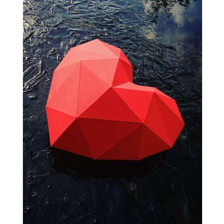 3D конструктор Стильный декор Оригами сердце