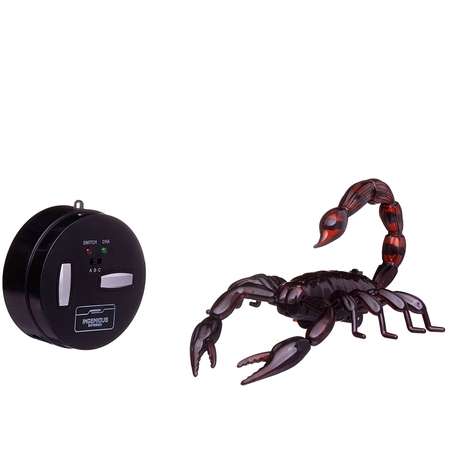 Интерактивная игрушка Junfa Скорпион коричневый на радиоуправлении световые эффекты 16х13х7см