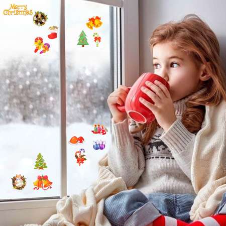 Наклейки Sima-Land на окна «Merry Christmas» новогодняя атрибутика 30 х 25 см
