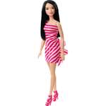 Кукла Barbie Игра с модой в розовом платье в полоску FXL70