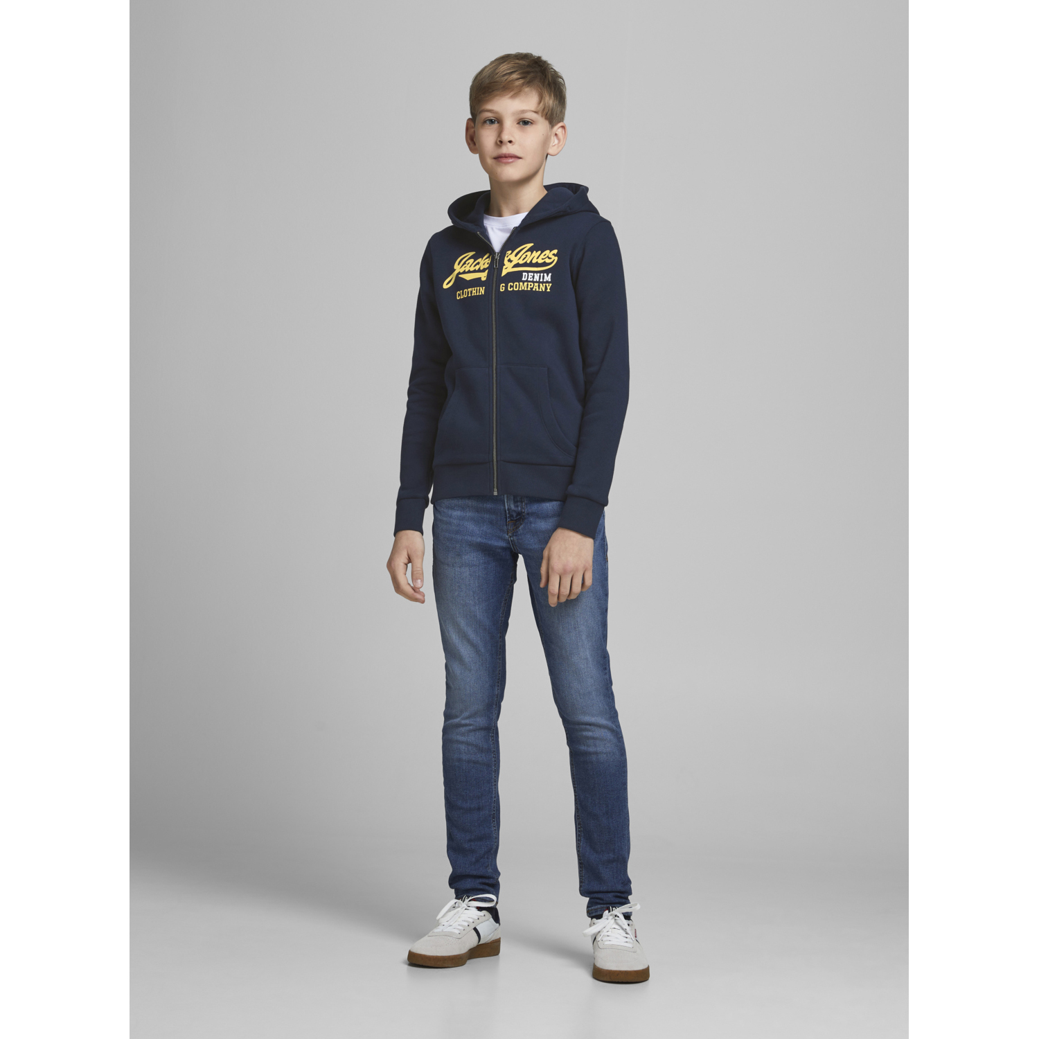 Толстовка JACK AND JONES JUNIOR 12173884/Navy Blazer - фото 7