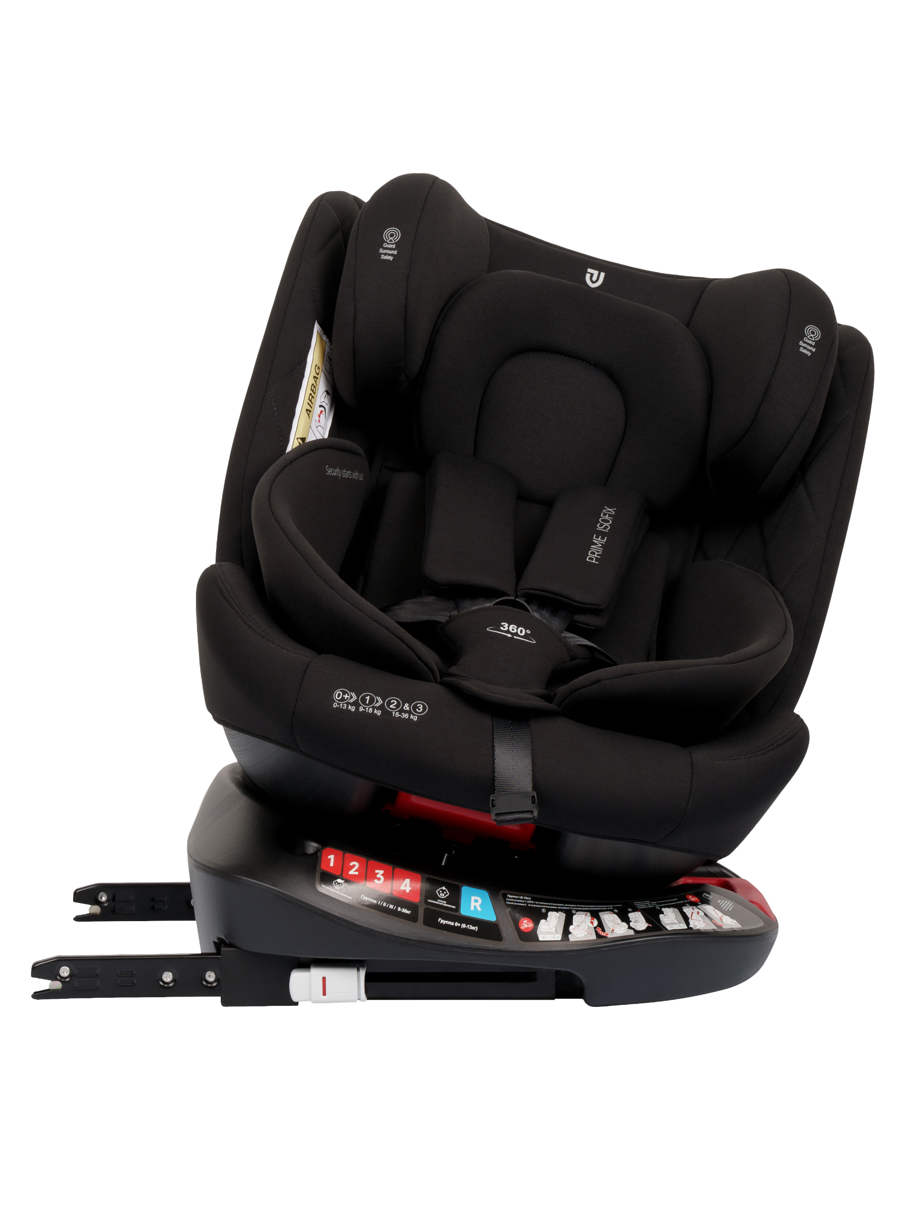 Автокресло JOVOLA Prime Isofix черный Isofix 0+/1/2/3 (0-36 кг) - фото 18