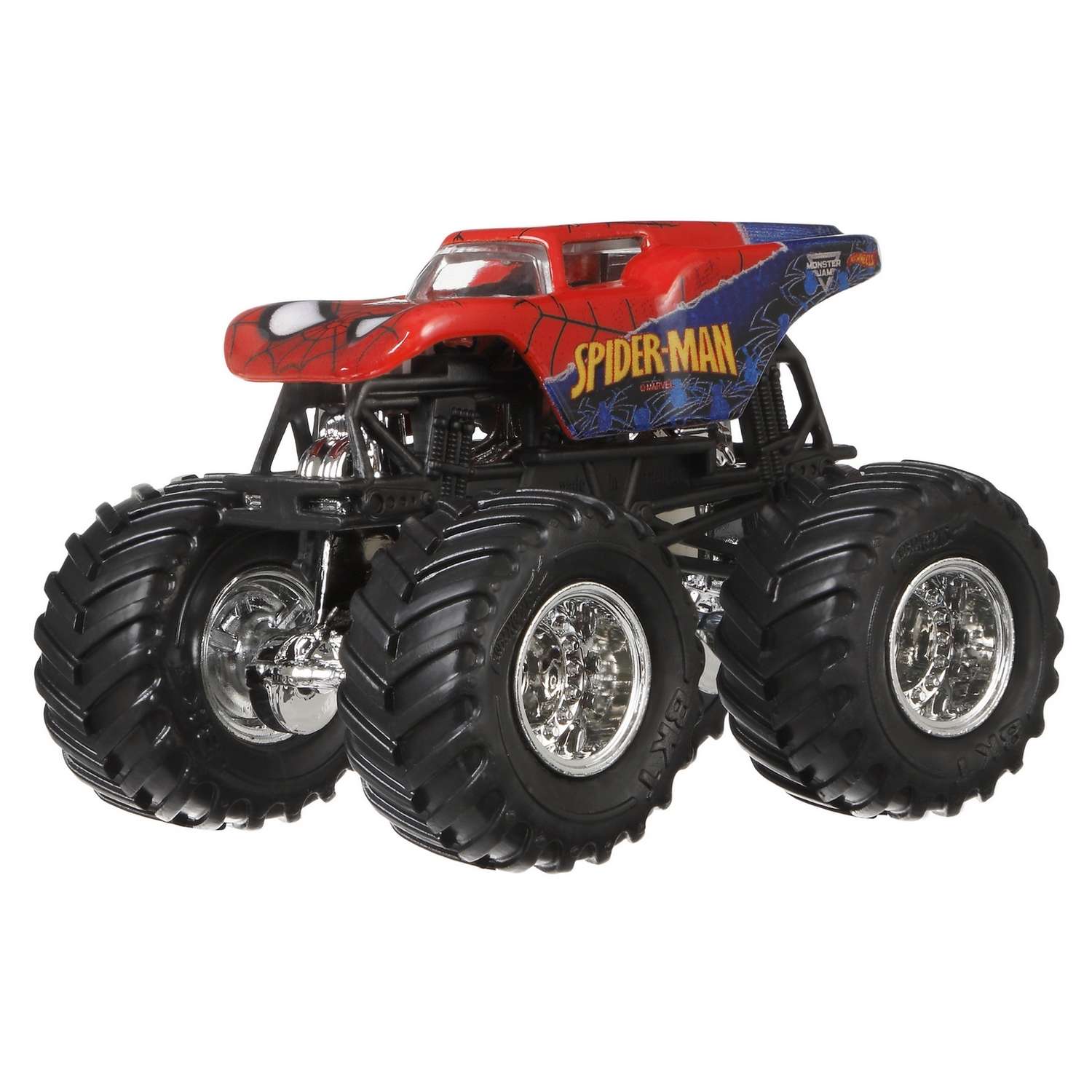 Машина Hot Wheels Monster Jam 1:64 Tour Favorites Человек-паук FLX35 21572 - фото 1