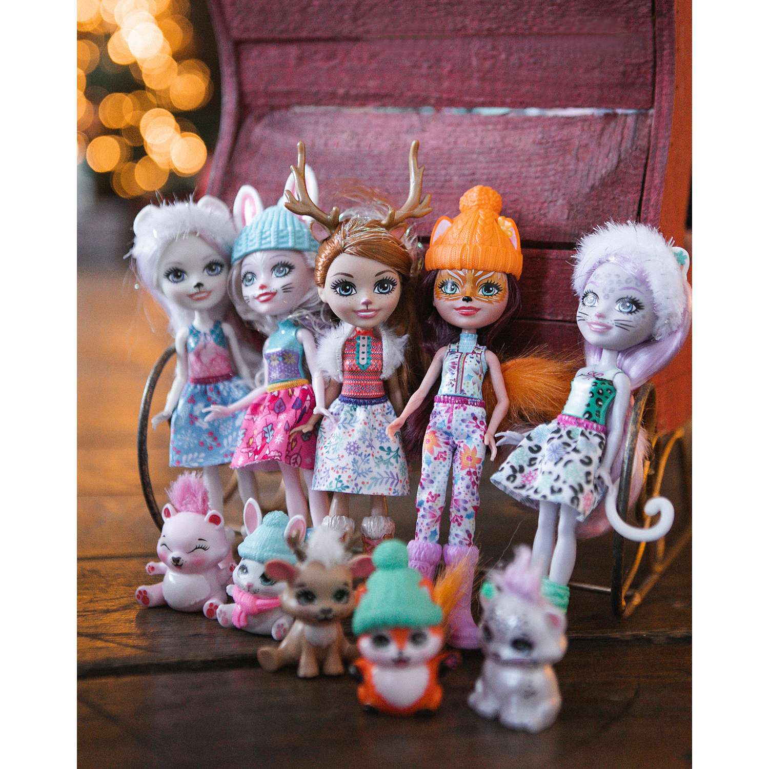 Набор игровой Enchantimals Снежный день с друзьями 5 кукол+питомцы GXB20 GXB20 - фото 3