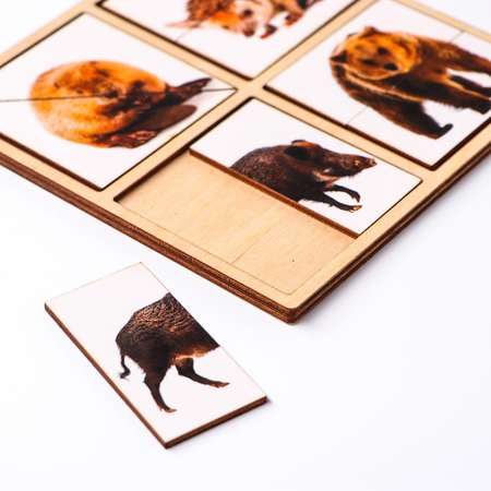 Картинки-половинки Лесная мастерская «Лесные животные»